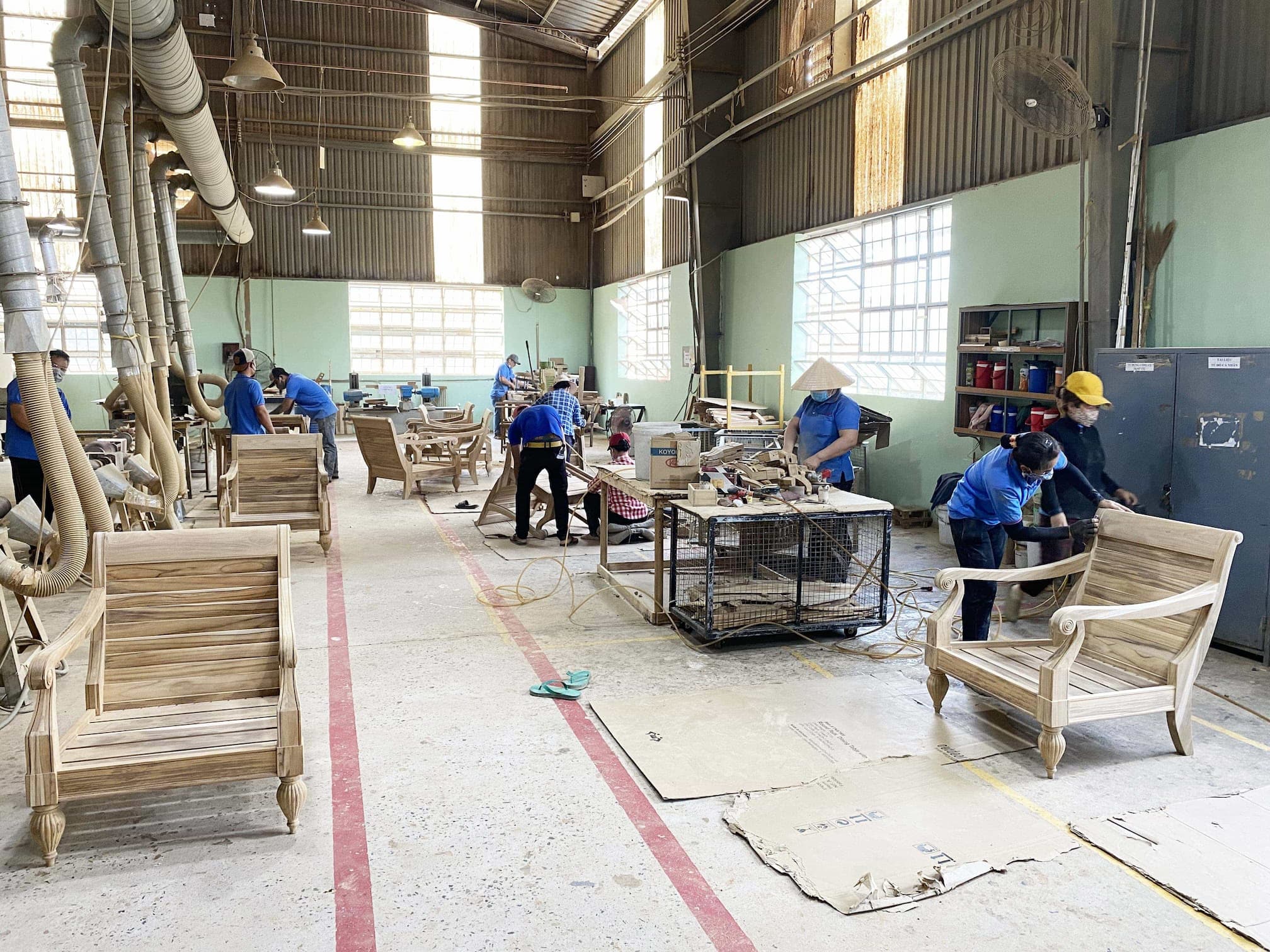 Teak hand processing